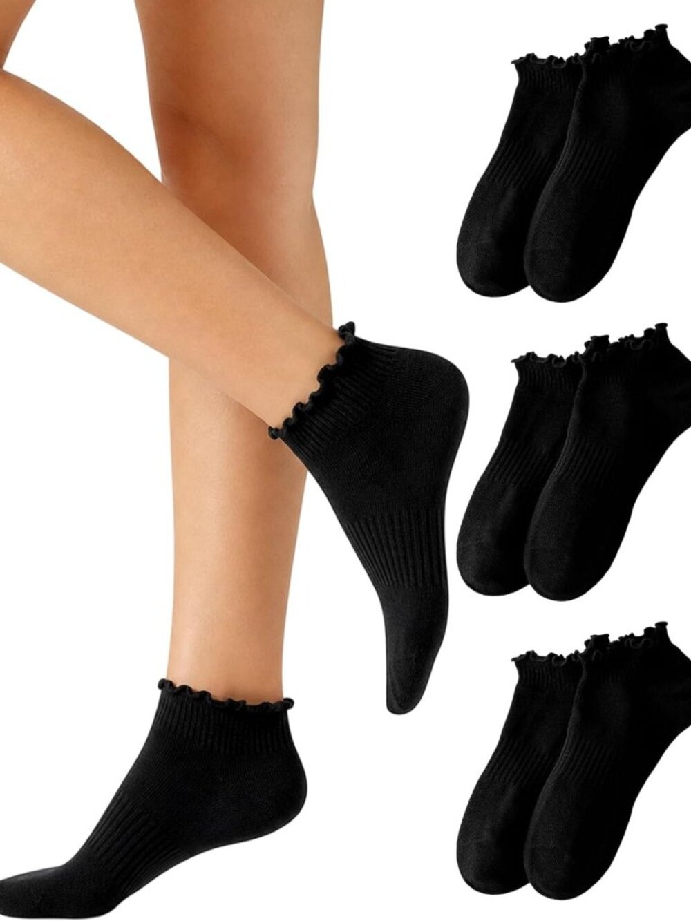 Cute Ruffle Ankle Socks for Women | No Show Low Cut Frilly Socks - Trendy